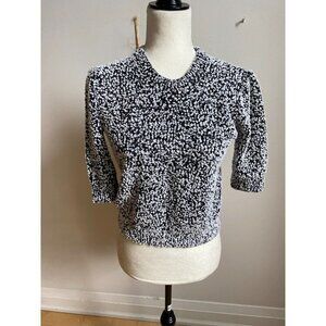 CARVEN  women crew neck short sleeve sweater sz Medium textured